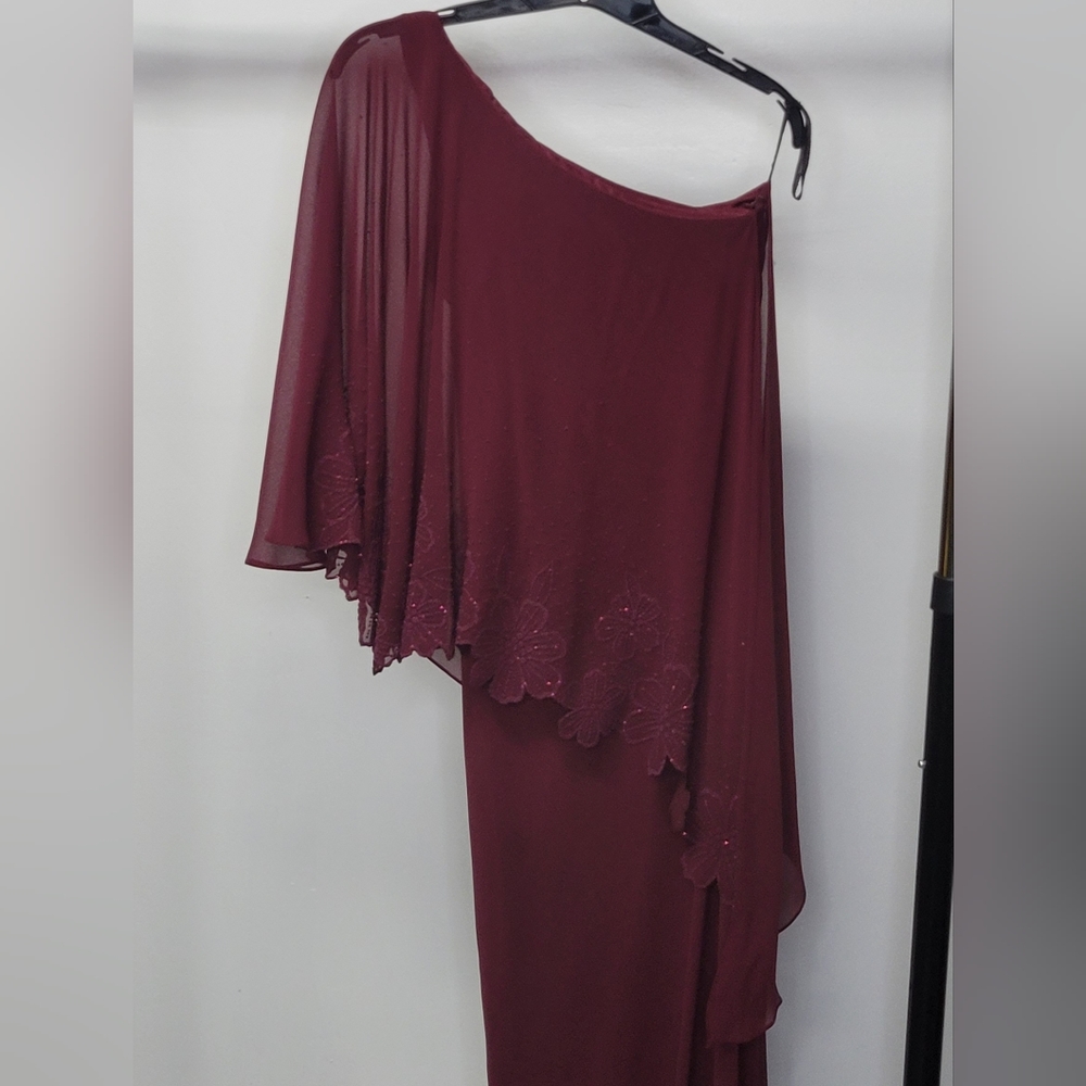 Womens Asymmetrical Evening Gown